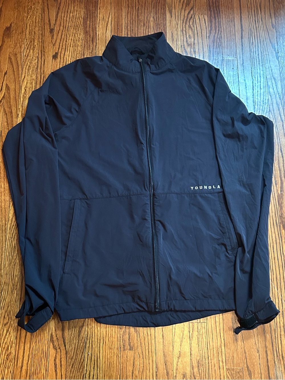 YoungLA Men's Black Full-Zip Windbreaker Jacket